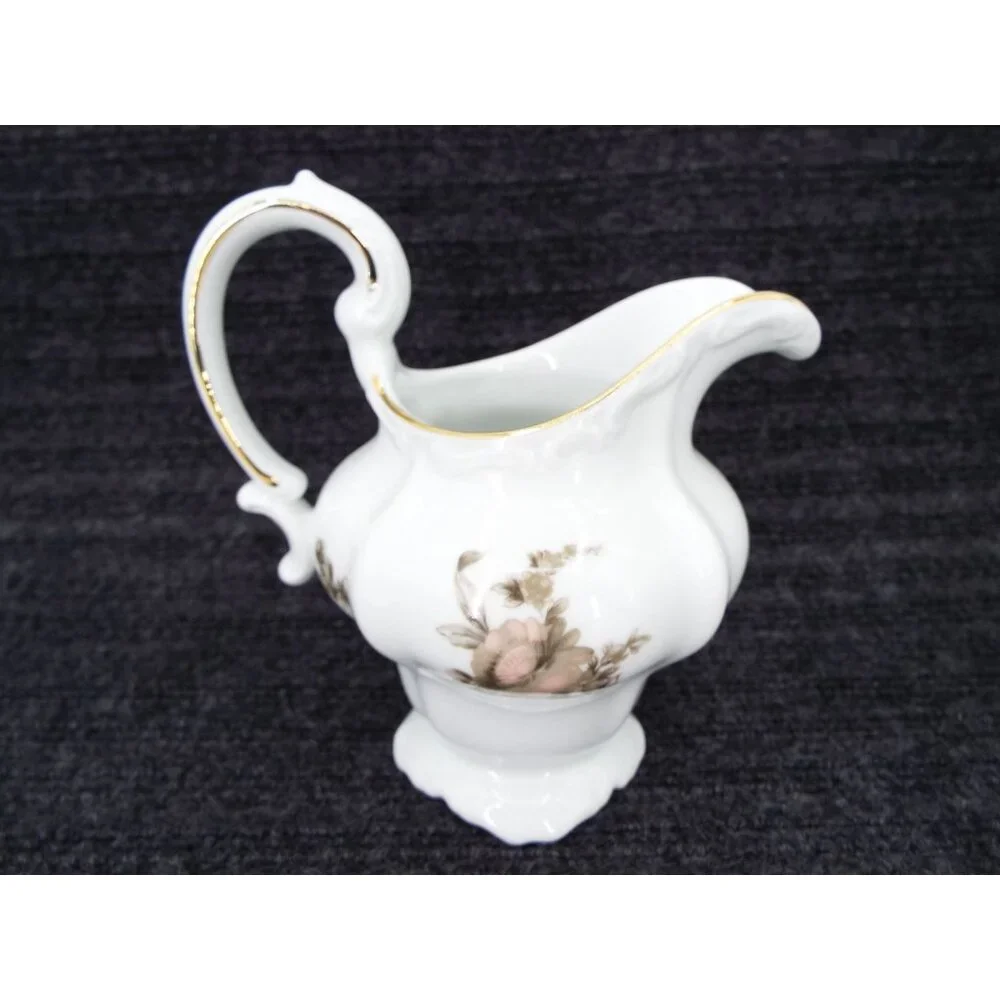Johann Haviland Sepia Rose Creamer Sugar Bowl Set Bavaria Germany